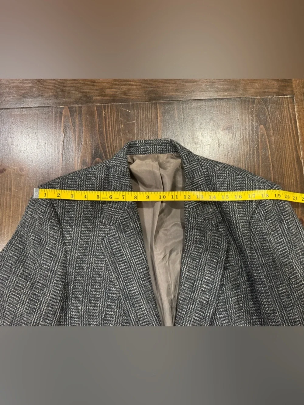 Vintage Harris Tweed Blazer Mens 42S John Pomer Wool Sport Coat Made in Canada - Picture 16 of 16